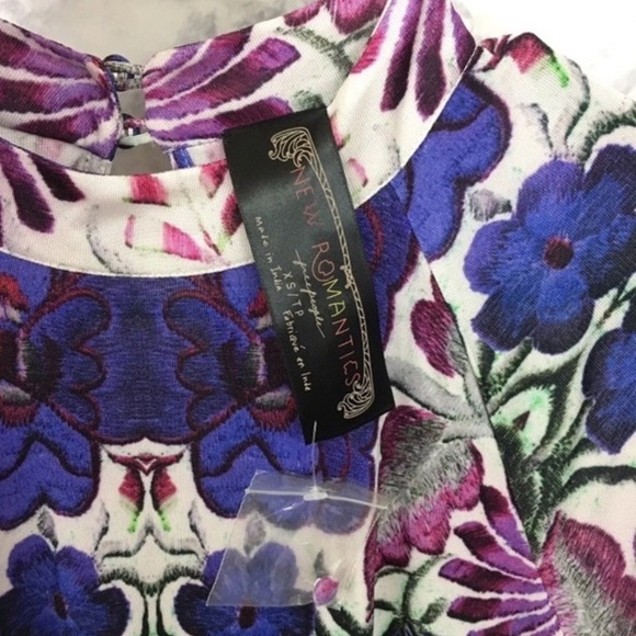 FREE PEOPLE NEW ROMANTICS Floral DRESS Trapeze NEW - Picture 6 of 7